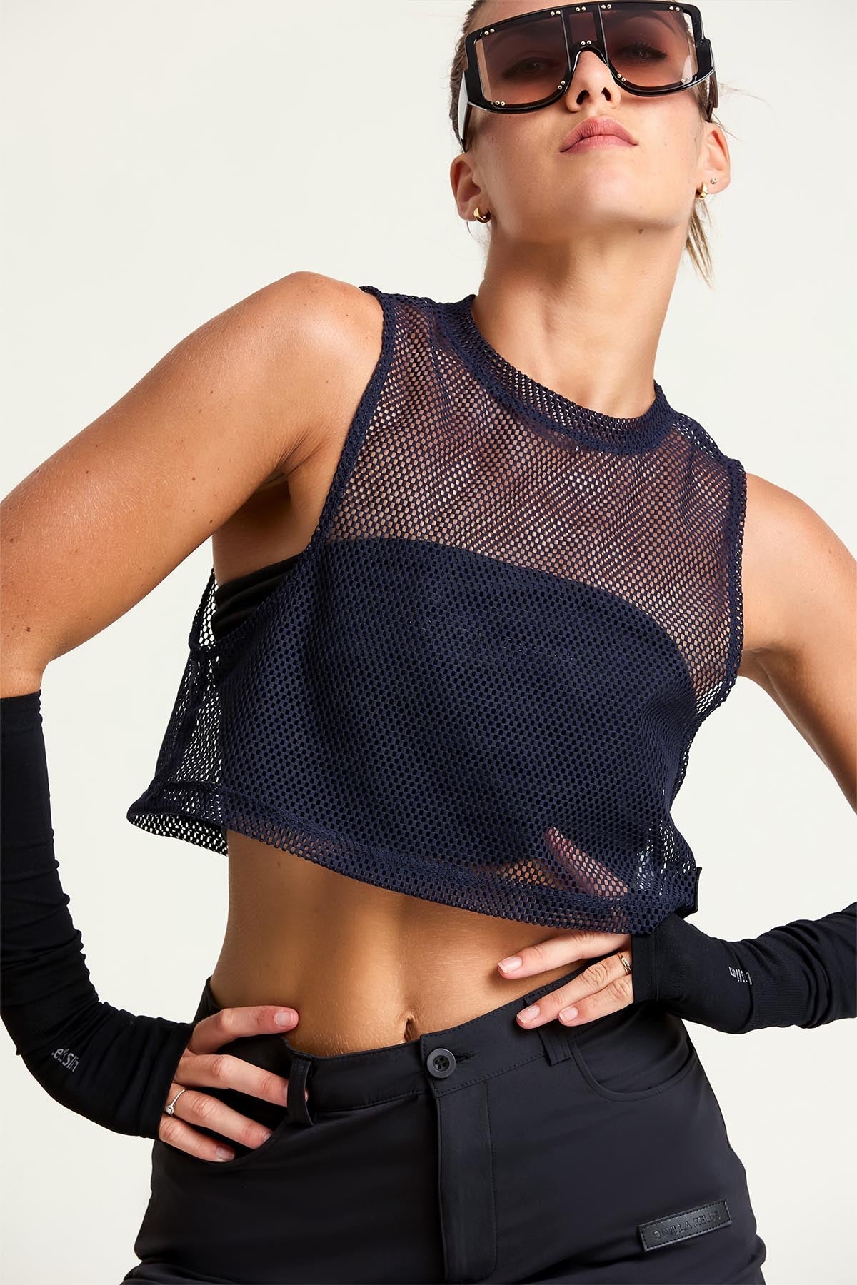 Shadow Sprint Mesh Crop