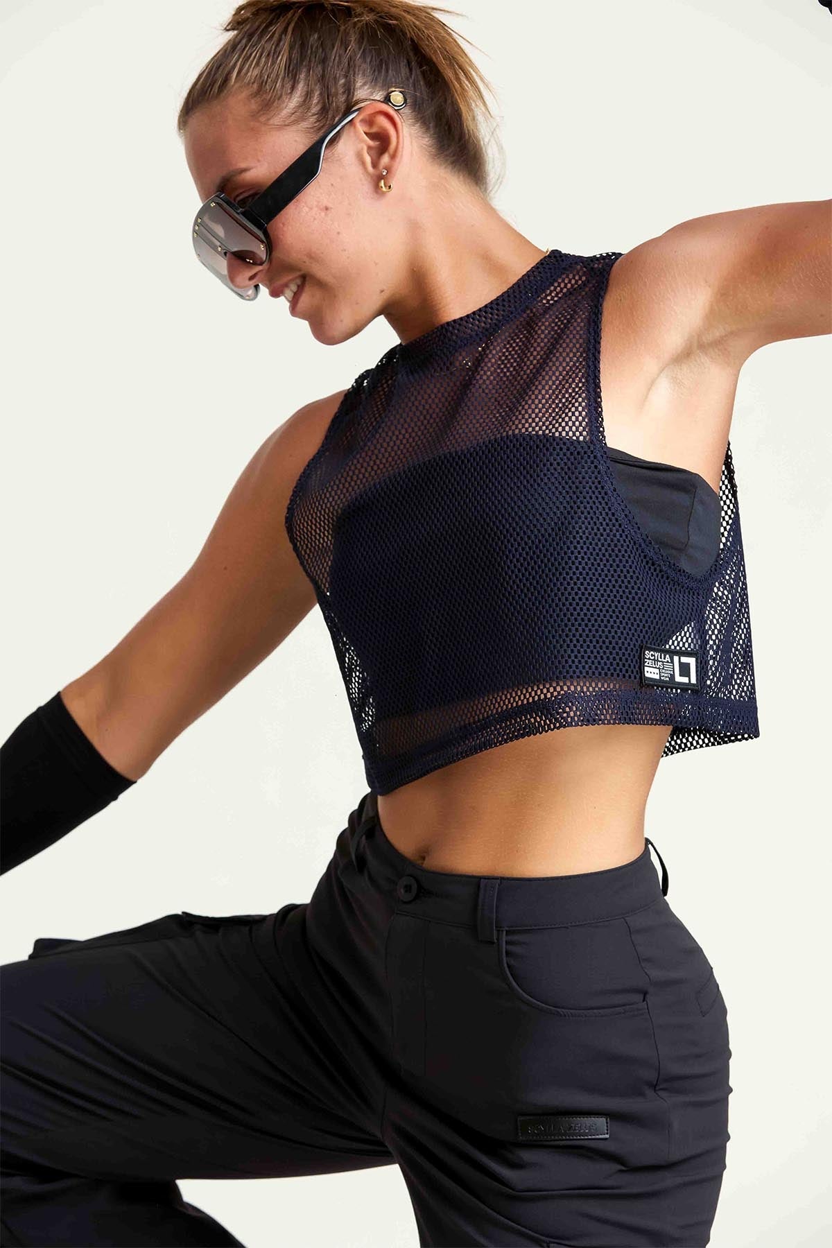 Shadow Sprint Mesh Crop