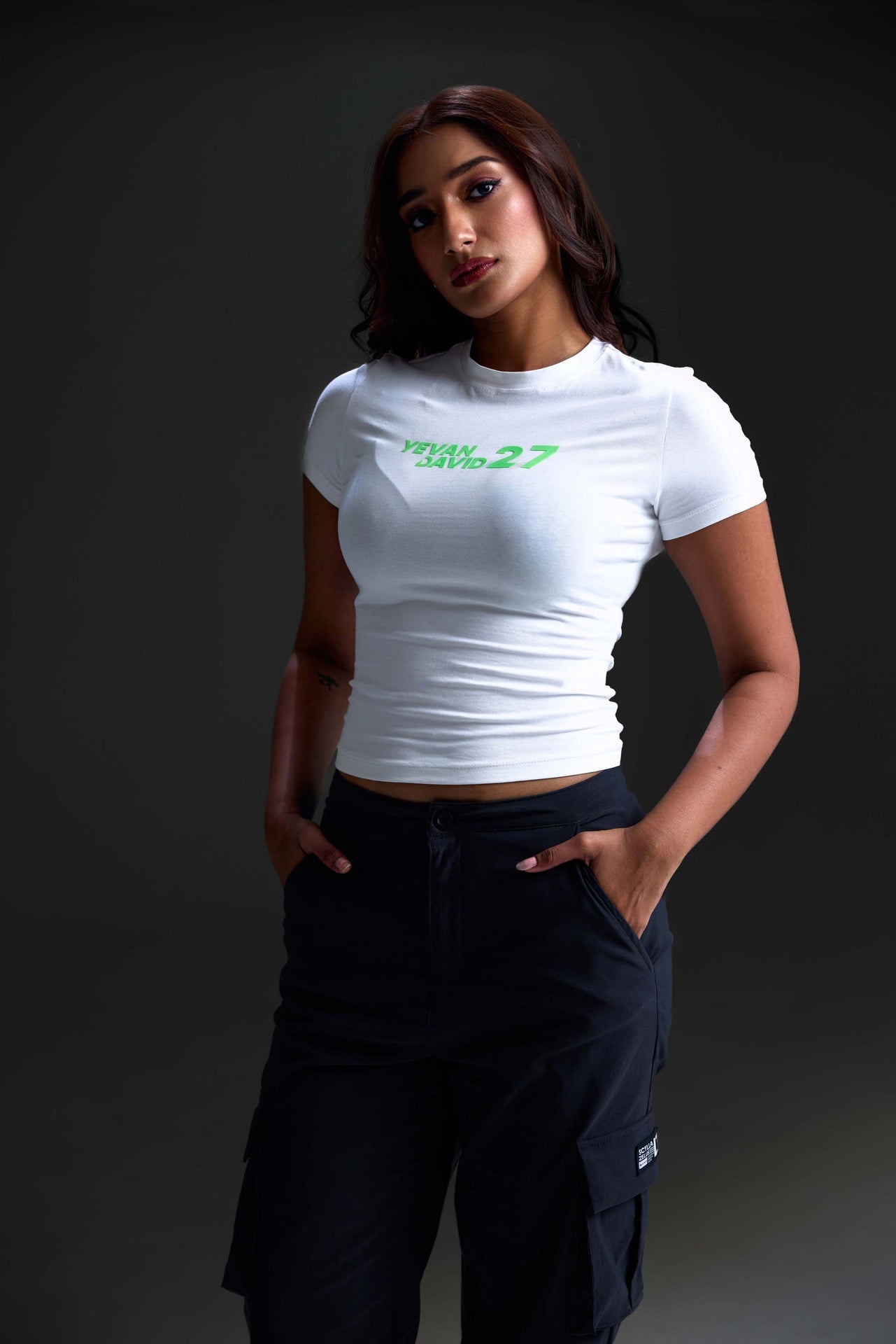 SZ x YD Gridline 27 Crop Fitted Tee