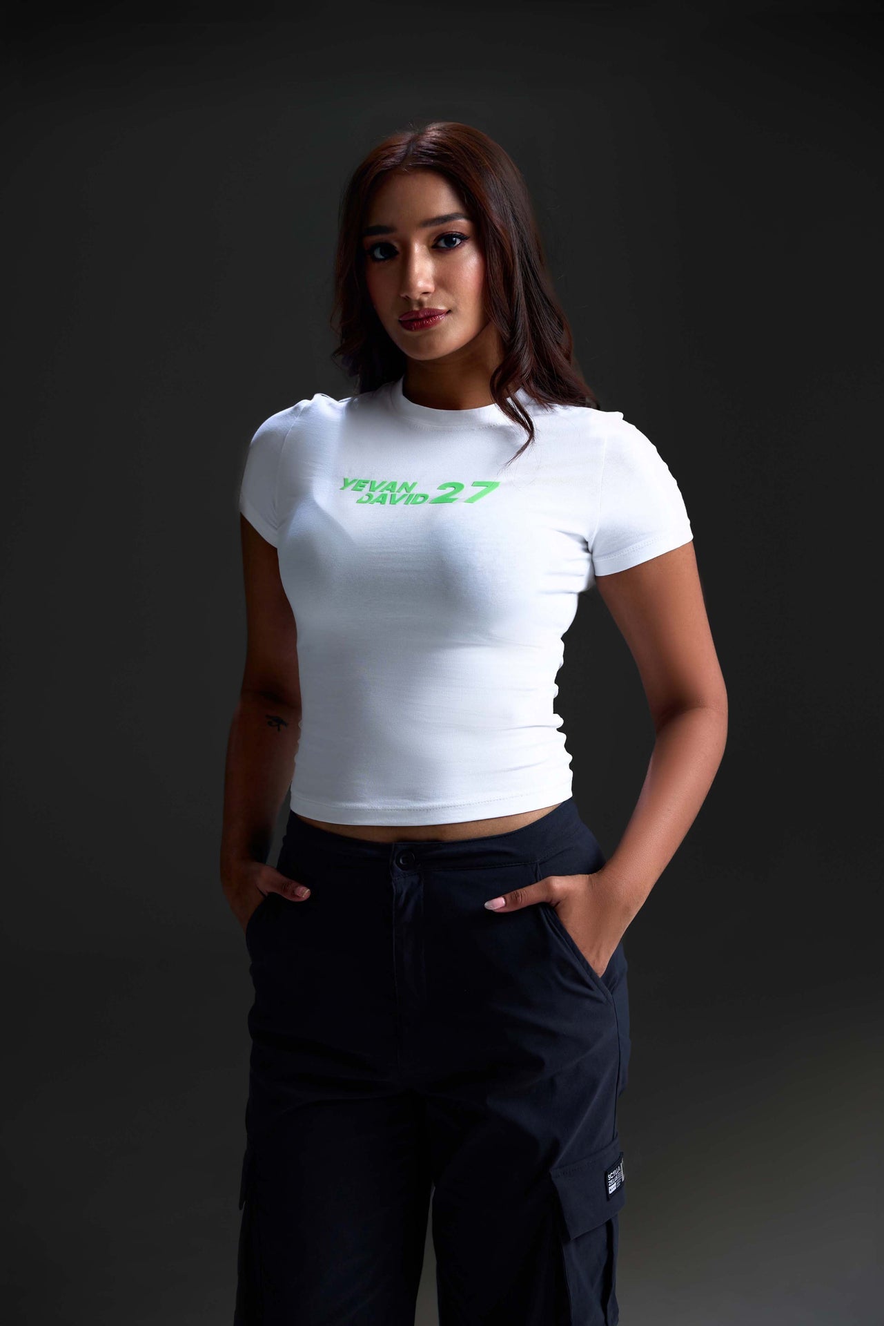 SZ x YD Gridline 27 Crop Fitted Tee