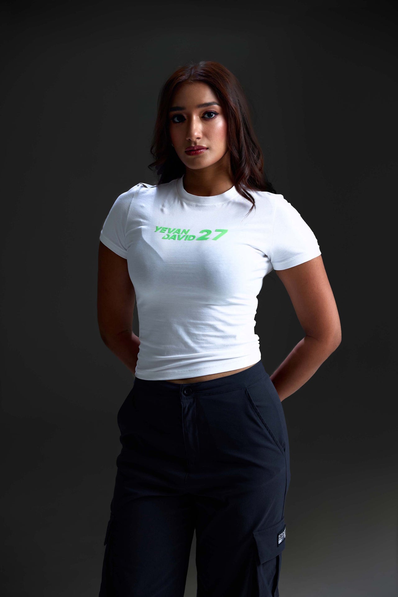 SZ x YD Gridline 27 Crop Fitted Tee