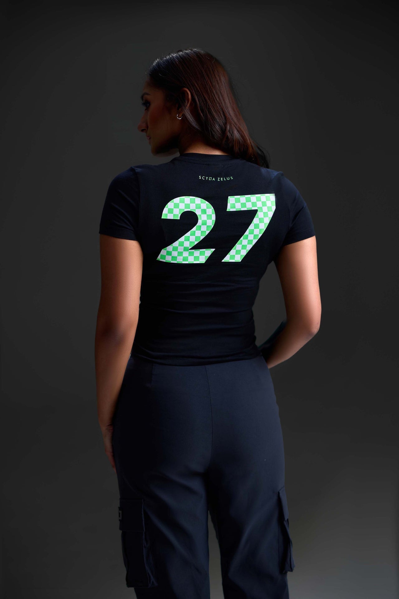 SZ x YD Gridline 27 Crop Fitted Tee