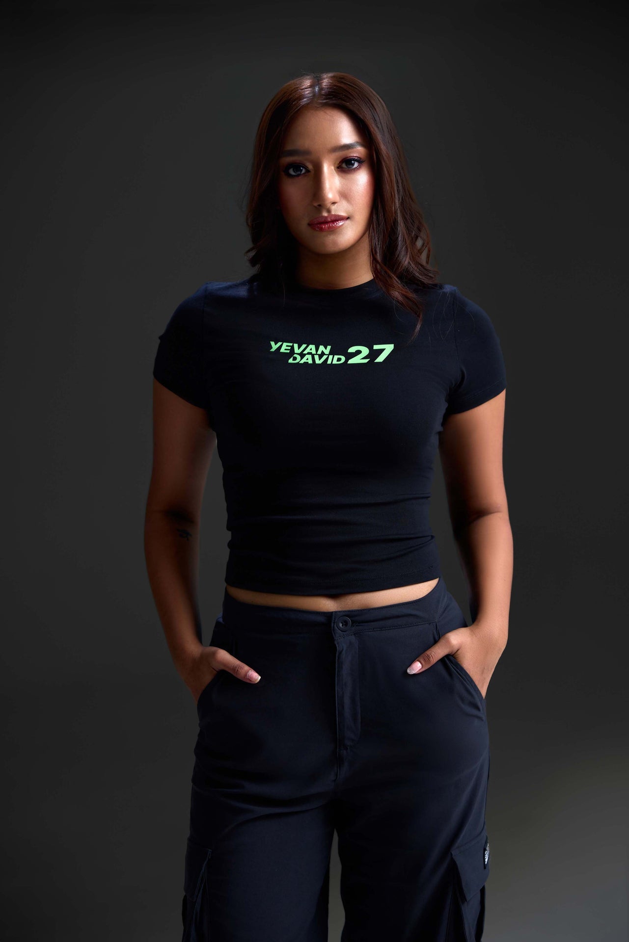 SZ x YD Gridline 27 Crop Fitted Tee