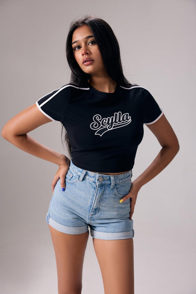 Scylla Varsity Script Crop