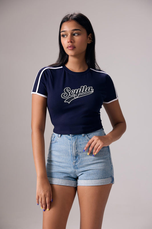 Scylla Varsity Script Crop