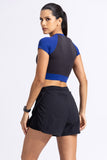 Blockburst Crop top W/ built in Bra